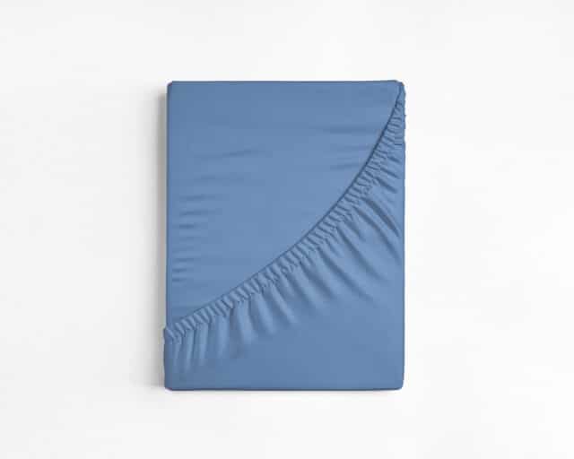Katoenen Hoeslaken Blauw 160 X 200