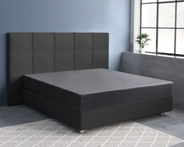 Satijnen Hoeslaken Antraciet 180 X 220