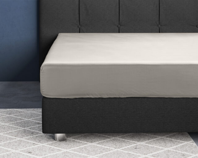 Satijnen Hoeslaken Crme 200 X 220 Cm