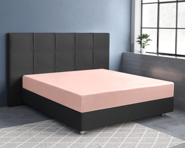 Satijnen Hoeslaken Roze 90 X 220