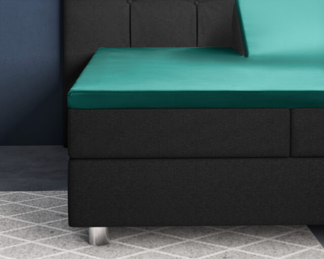 Splittopper Satijnen Hoeslaken Donkergroen 180 X 220