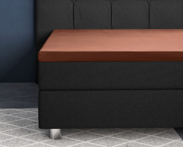 Satijnen Topper Hoeslaken Bruin 90 X 200