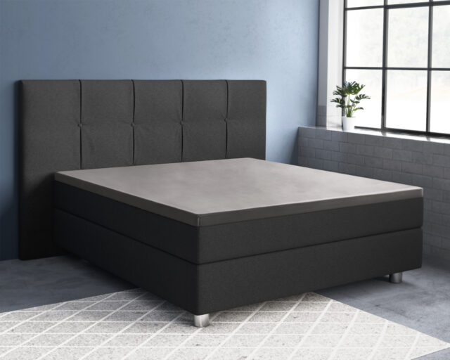 Topper Satijnen Hoeslaken Grijs 180 X 220