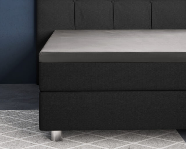 Topper Satijn Hoeslaken Grijs 90 X 220