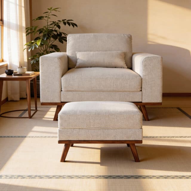 Japandi Poef Stof Grande 03 G460 Beige
