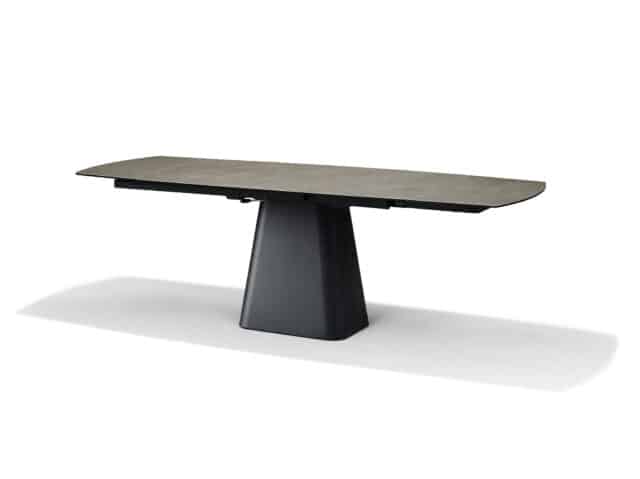 Rick Eettafel Glas Keramiek Taupe 160 240 215 90 Uitschuifbaar