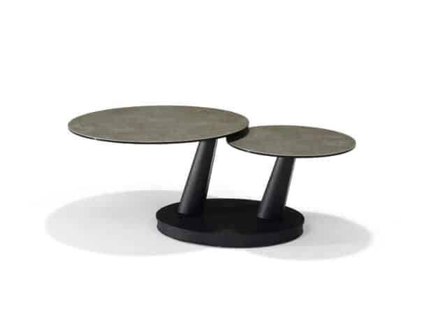 Antares Salontafel B 5712 8211 Taupe Glas Keramiek 8211 2 Draaibare Bladen