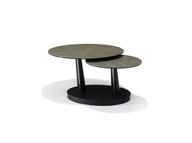 Antares Salontafel B 5712 8211 Taupe Glas Keramiek 8211 2 Draaibare Bladen