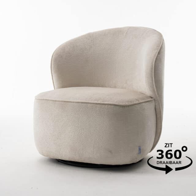 Sammy Draaifauteuil Stof Loris Nr 01 Crme