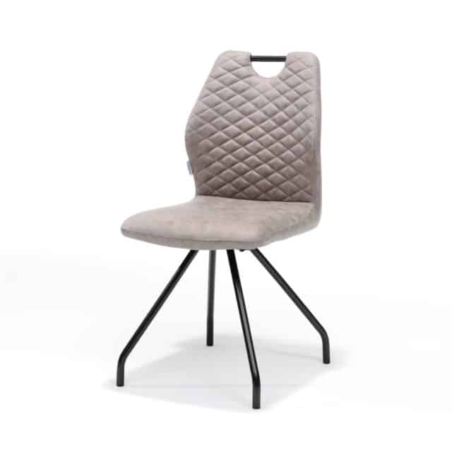 Stoel Carlos Zwart Stof Soft Pebble