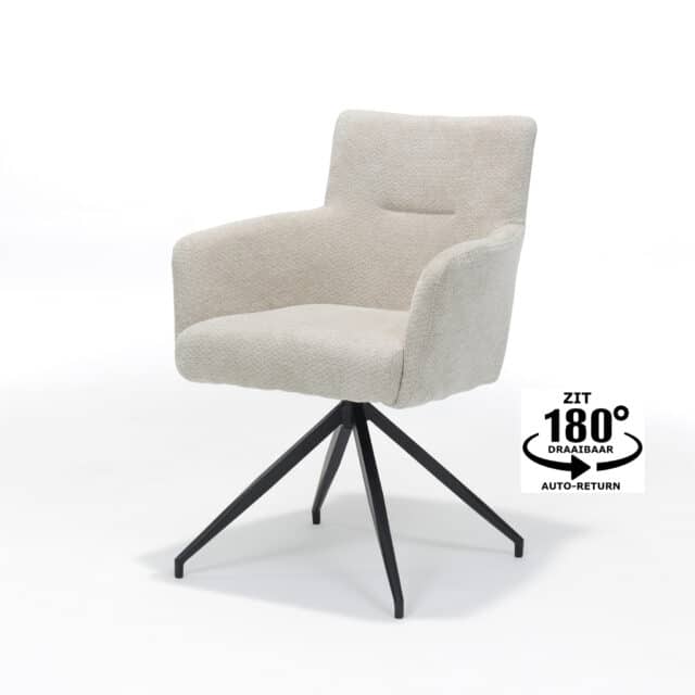 Joey Armstoel Stof Retro Bliss Naturel