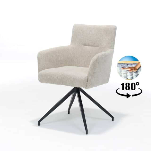 Joey Armstoel Stof Retro Bliss Naturel