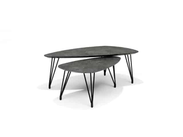Salontafel Switch Trio 8211 130 X 70 Cm Niervorm Marmer 45 Cm Hoog