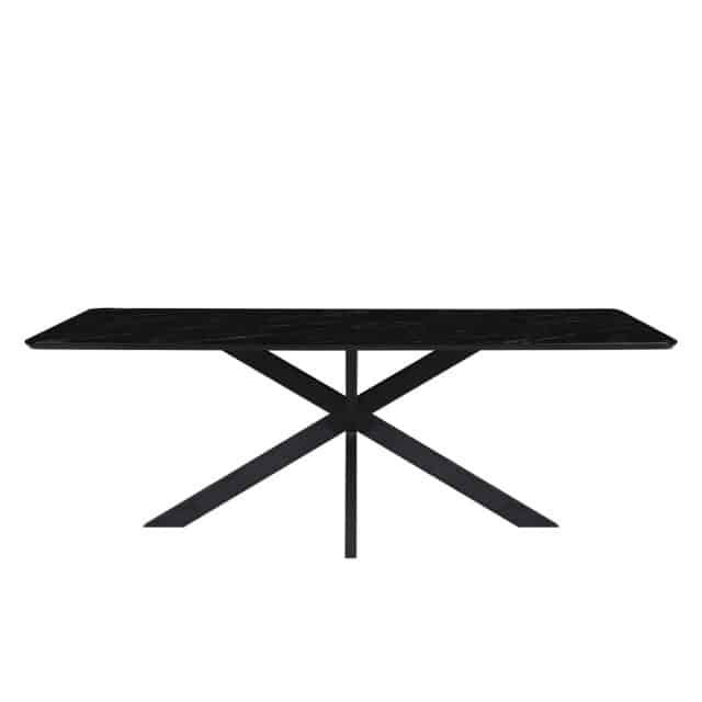 Star Eetkamertafel Rechthoekig 190 X 100 Mdf Hpl Zwart Marmer 25 Mm