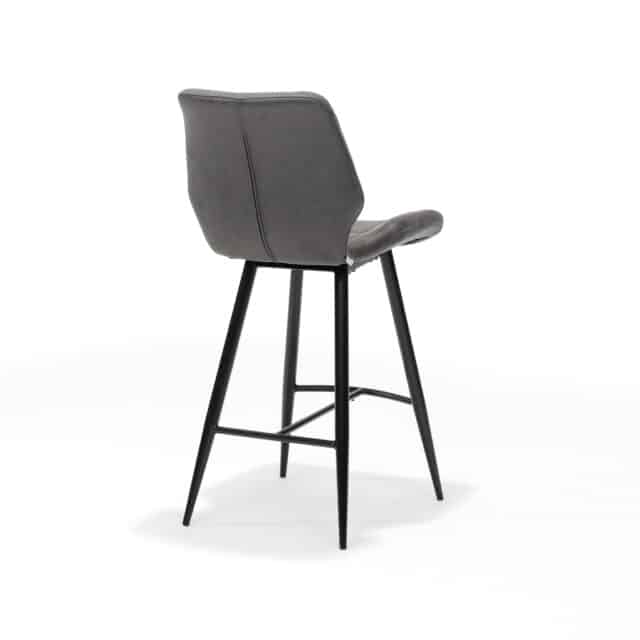 Barkruk Borgo Zwart Stof Soft Antraciet