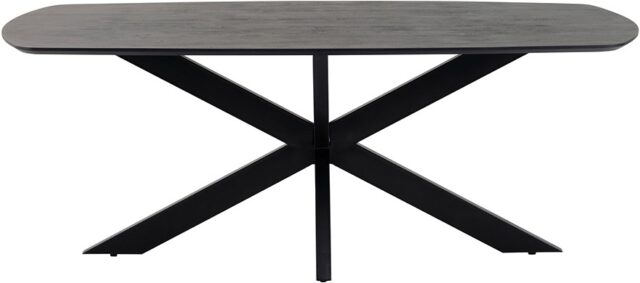 Deense Ovale Eetkamertafel 230 Acacia Zwart